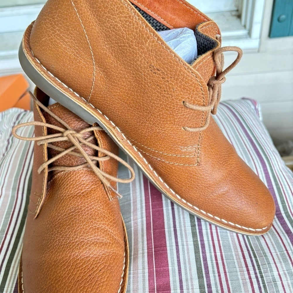 Red Tape Desert Boots In Brown Leather - Picture 4 of 11